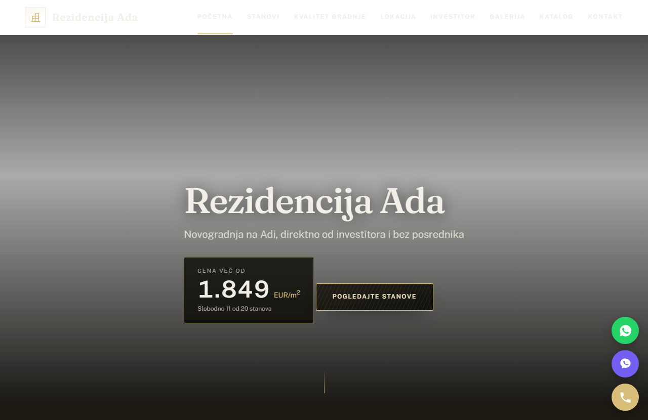 Primer sajta — novogradnja